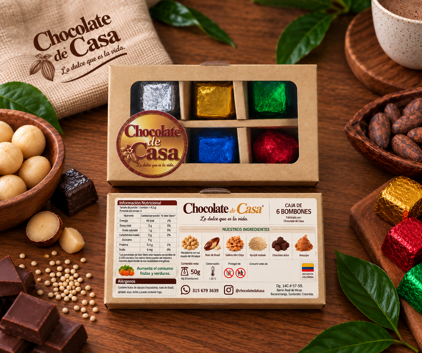 Caja surtida de bombones Chocolate de Casa